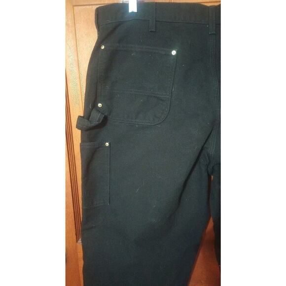 VTG Carhartt B01-BLK Double Knee Pant Mens 40x32 Black Duck Work Carpenter - Picture 6 of 12